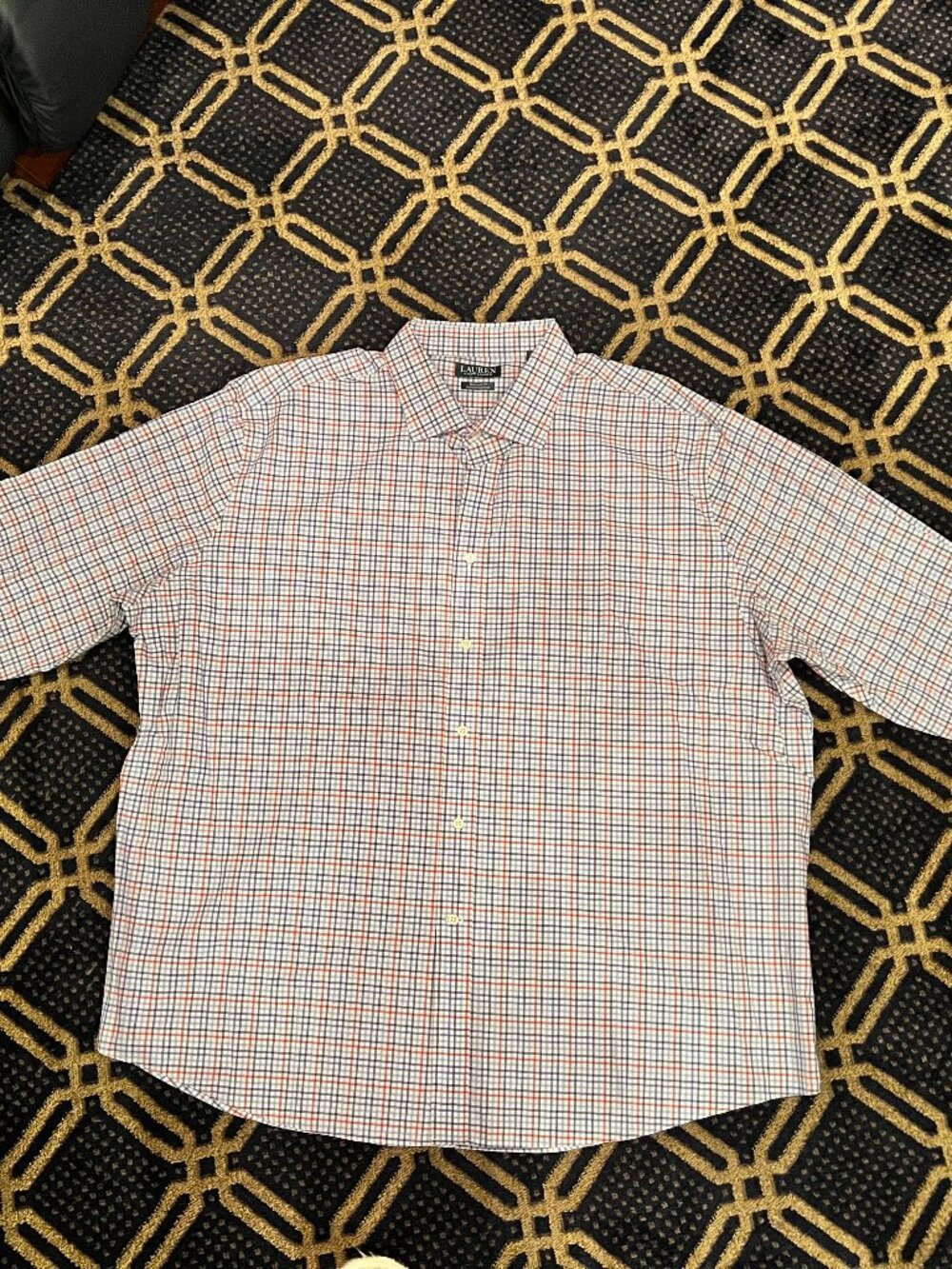 Polo Ralph Lauren Men’s 3XL 19 34/35 Regular Fit Supima Cotton Plaid Dress Shirt